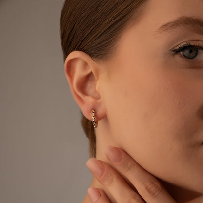 Chic Blue Crystal Drop Earrings: Elegant Gold Studs - Perfect Gift for Her