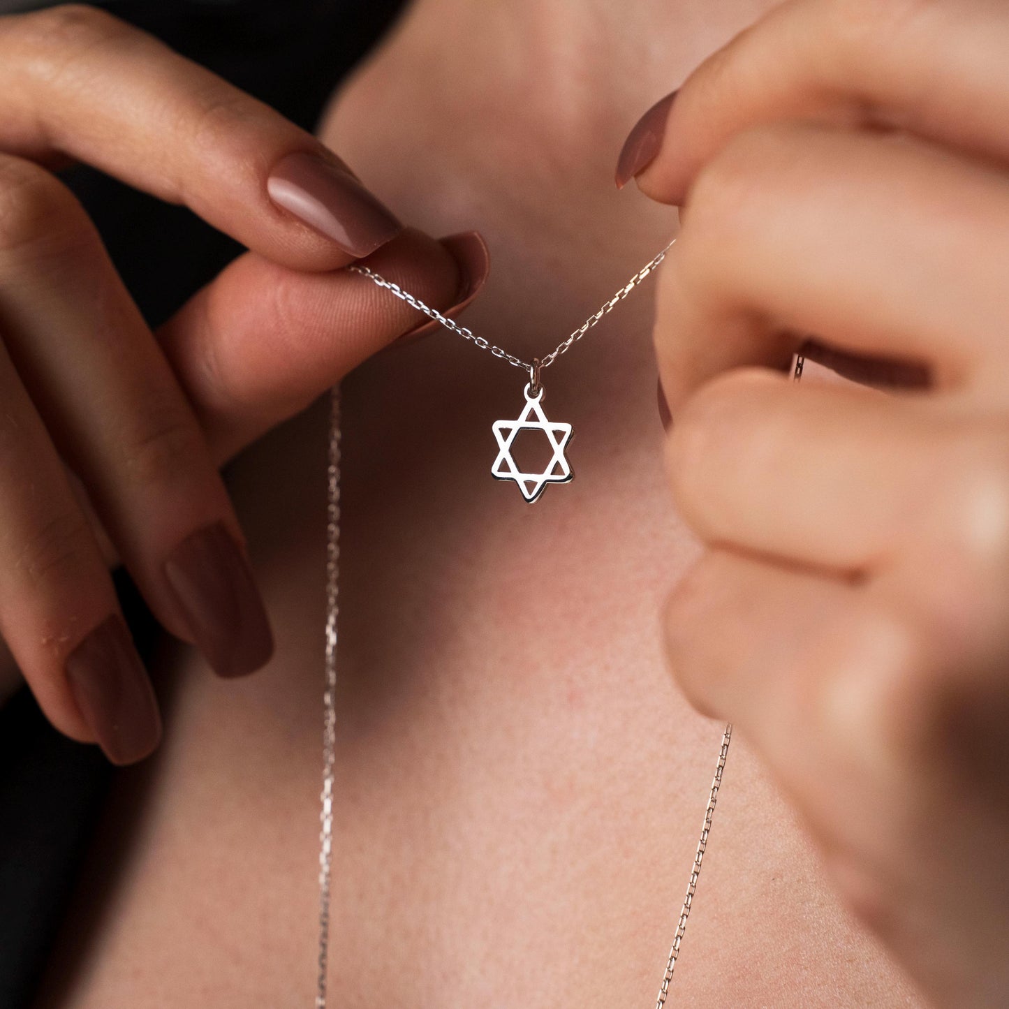Star Necklace for Her – Jewish Pendant, Faith Jewelry, Gift for Women, Minimal Silver Charm