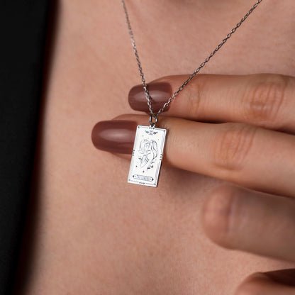 Mystical Tarot Card Necklace for Seekers of Fortune, Astrology Lovers, and Spiritual Souls