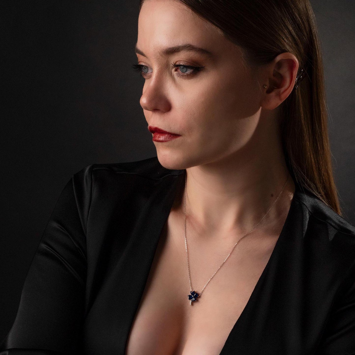 Cherish Good Fortune: Sterling Silver Four Leaf Clover Necklace