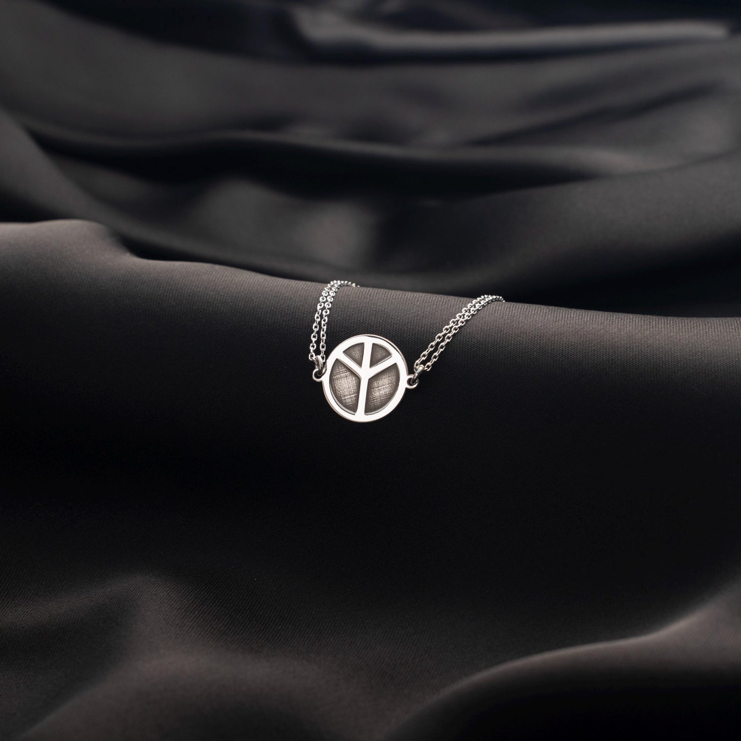 Dainty Adjustable Bracelet for Her - Boho Peace Symbol Jewelry