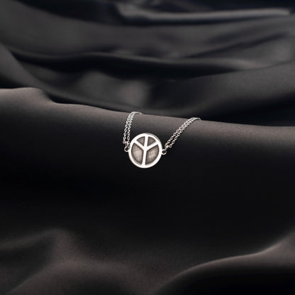 Dainty Adjustable Bracelet for Her - Boho Peace Symbol Jewelry