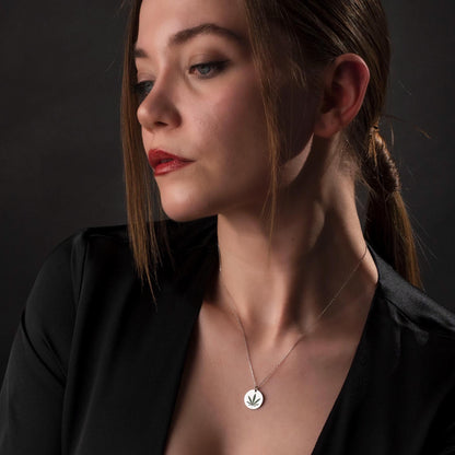 Elegant Leaf Necklace for Nature Lovers, Sterling Silver Jewelry, Boho Chic Pendant, Perfect Gift Idea