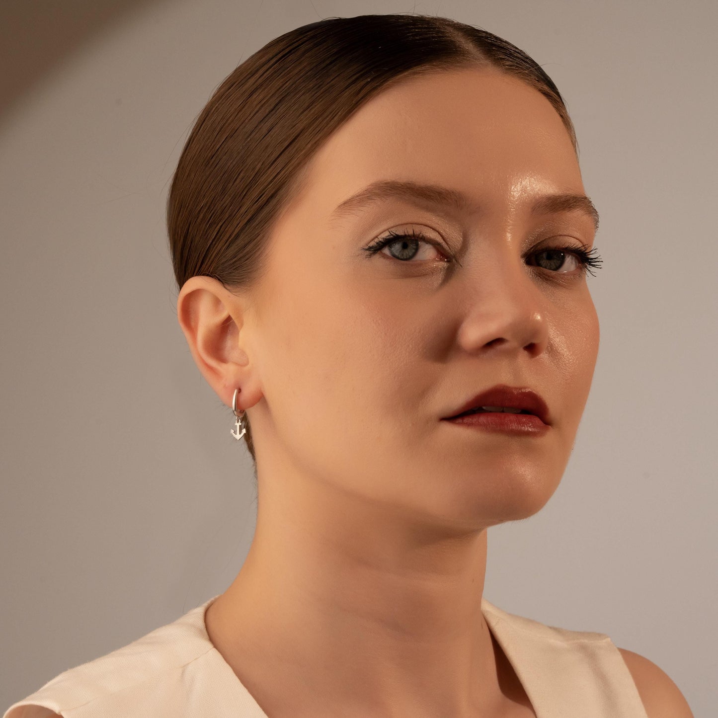 Nautical Vibes: Anchor Hoop Earrings Perfect for Ocean Enthusiasts