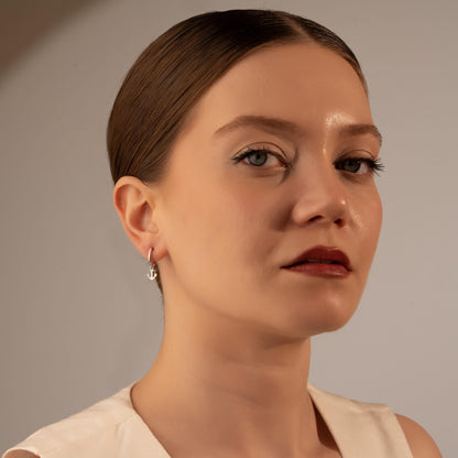 Nautical Vibes: Anchor Hoop Earrings Perfect for Ocean Enthusiasts