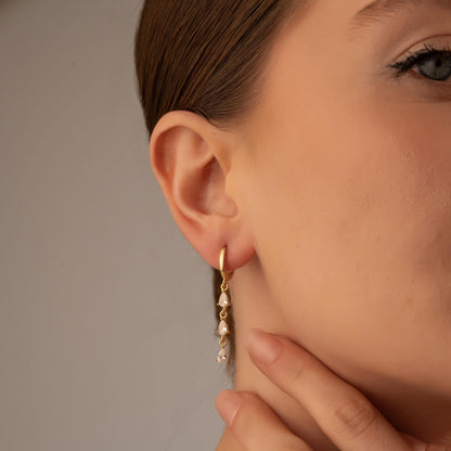 Sparkling Crystal Hoop Earrings - Elegant Jewelry Gift for Her