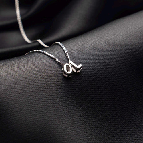 Unique Bubble Name Necklace - Personalized Silver Jewelry for Her