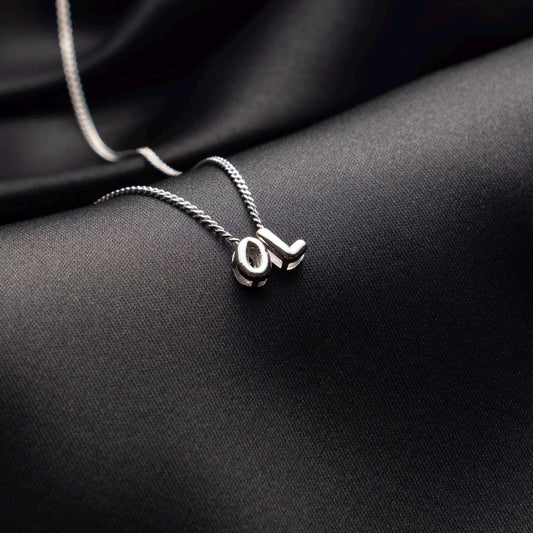 Unique Bubble Name Necklace - Personalized Silver Jewelry for Her