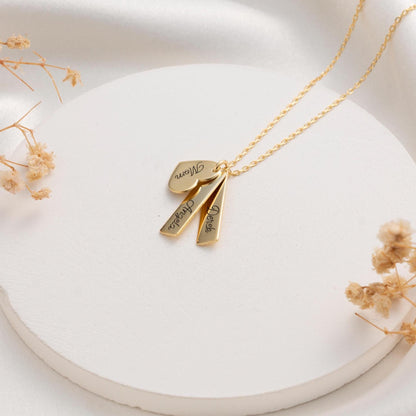 Personalized Heart Tag Necklace for Mom - Custom Name Charm, Gift for Her