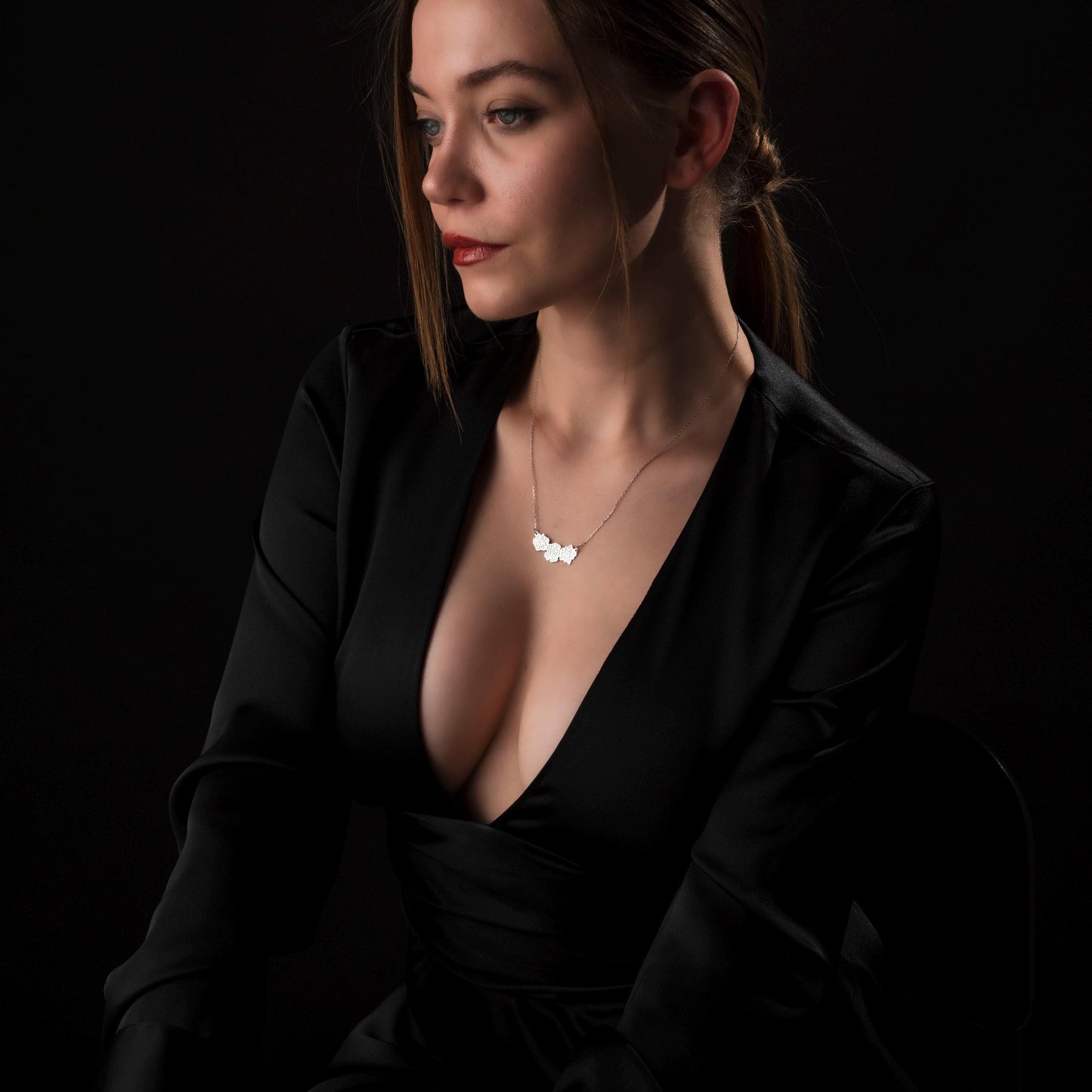 Celebrate Her Birth Month with a Personalized Silver Flower Necklace - Custom Jewelry Gift