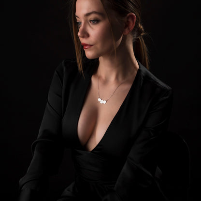 Celebrate Her Birth Month with a Personalized Silver Flower Necklace - Custom Jewelry Gift