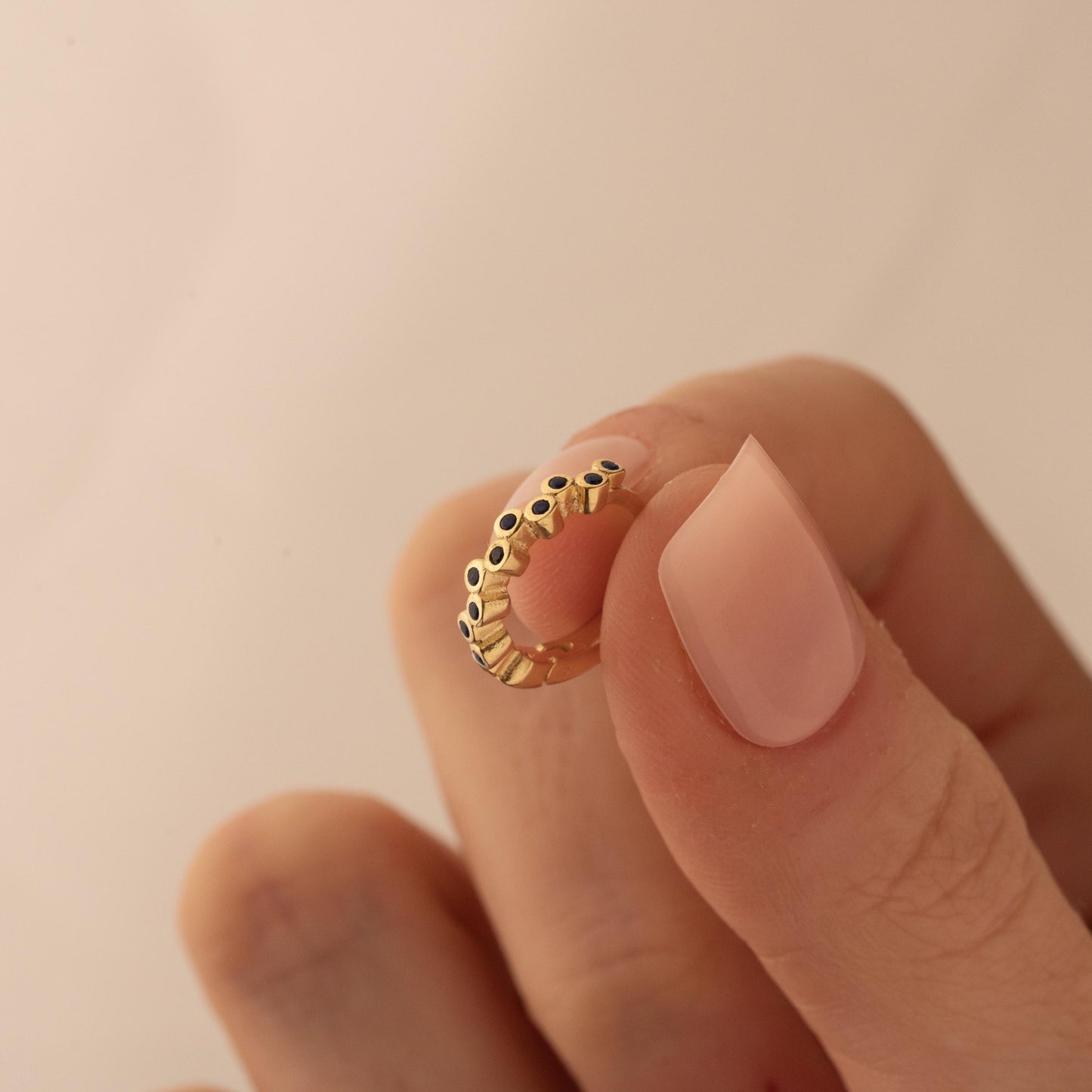 Chic Blue Crystal Drop Earrings: Elegant Gold Studs - Perfect Gift for Her