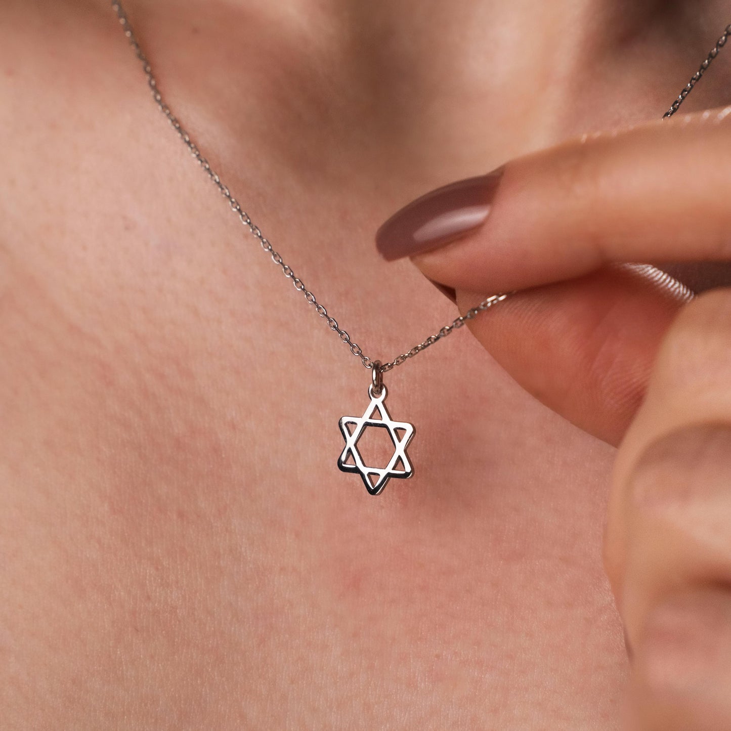 Star Necklace for Her – Jewish Pendant, Faith Jewelry, Gift for Women, Minimal Silver Charm