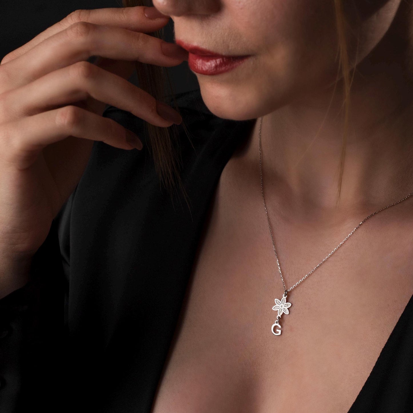 Handcrafted Sterling Silver Birth Flower Necklace: A Personalized treasure for Her