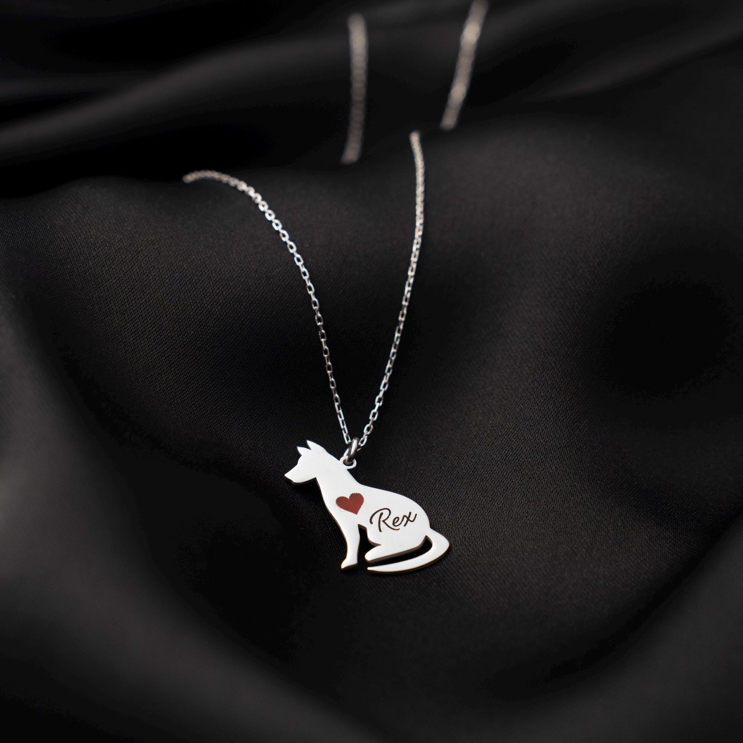 Forever in My Heart: Custom Pet Name Pendant, Engraved Dog Lover Gift