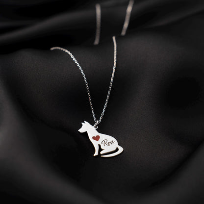 Forever in My Heart: Custom Pet Name Pendant, Engraved Dog Lover Gift