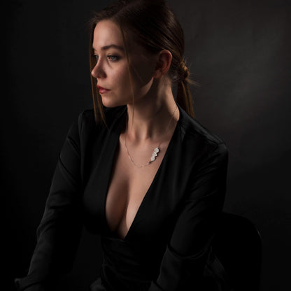 Elegant Birthstone Flower Necklace - Handcrafted 925 Silver Charm, Perfect Gift Idea