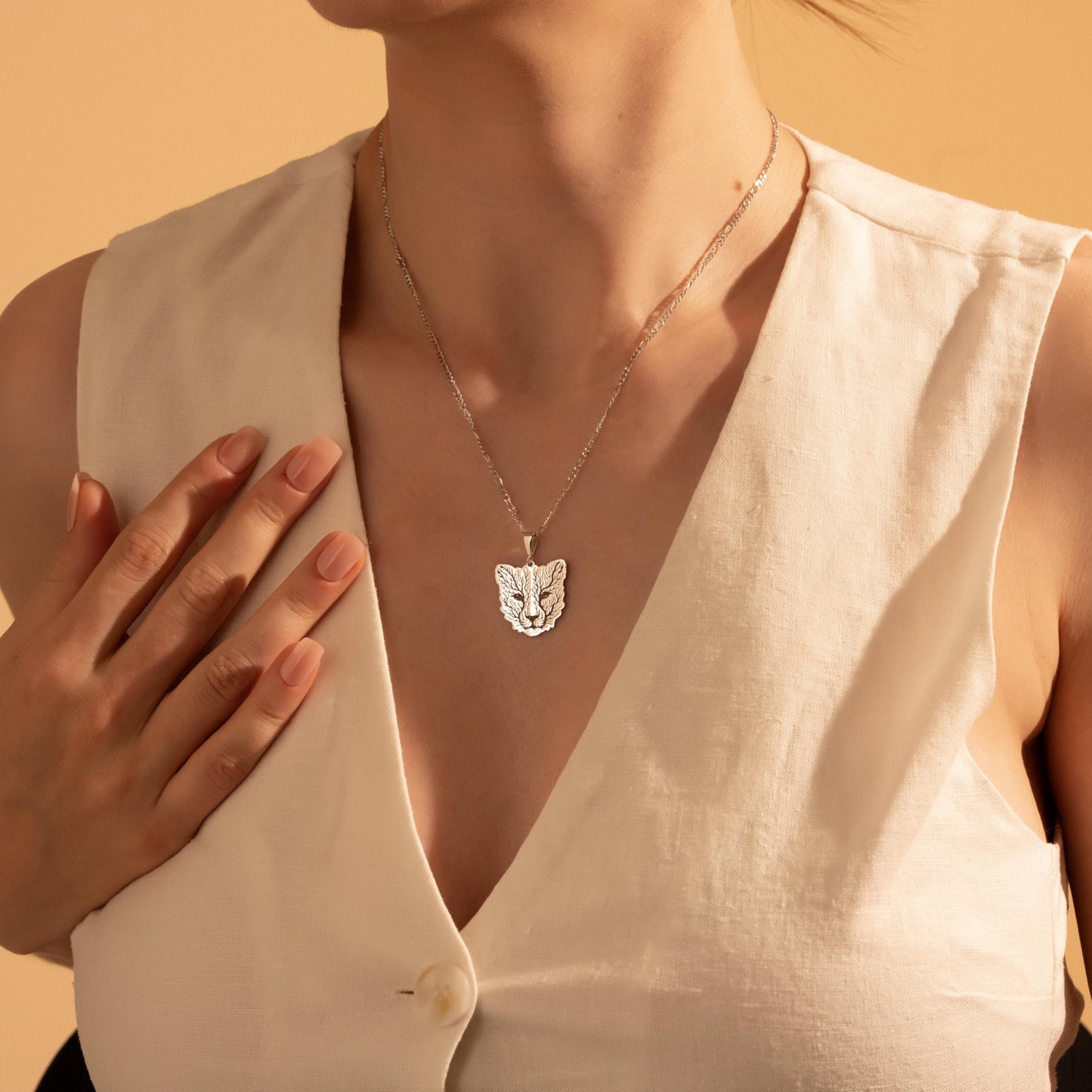 Tiger Pendant Necklace – 925 Silver Symbol of Power and Courage