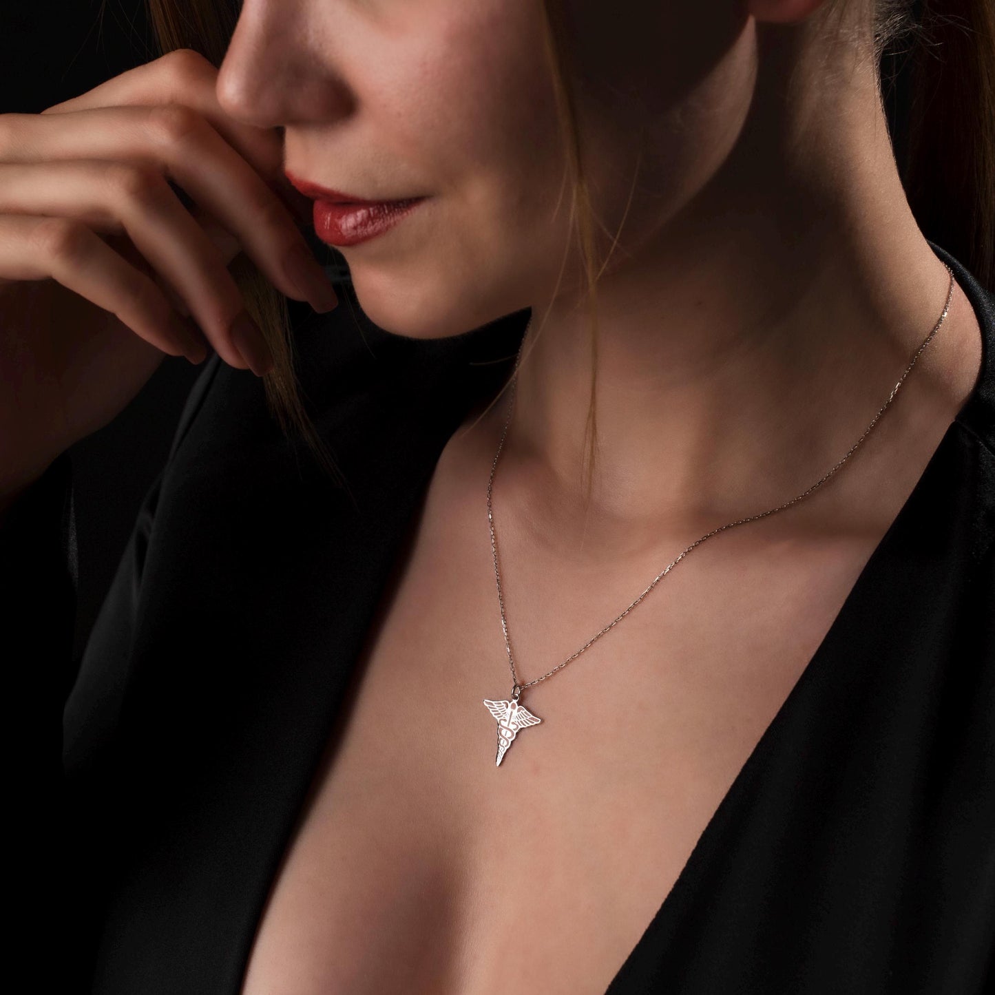 Caduceus Pendant Necklace for Healthcare Heroes - Gift for Doctors and Nurses