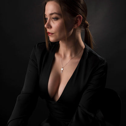 Handcrafted Sterling Silver Birth Flower Necklace: A Personalized treasure for Her