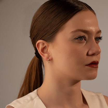 Luxurious Gold Dangle Earrings with Mixed Cut Crystals - Stunning Gift for Her