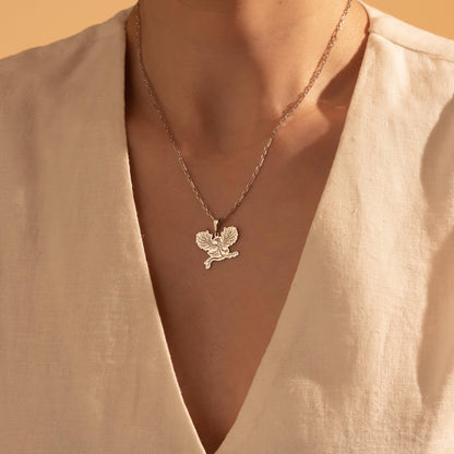 Phoenix Bird Silver Necklace – Rising from the Ashes Gift