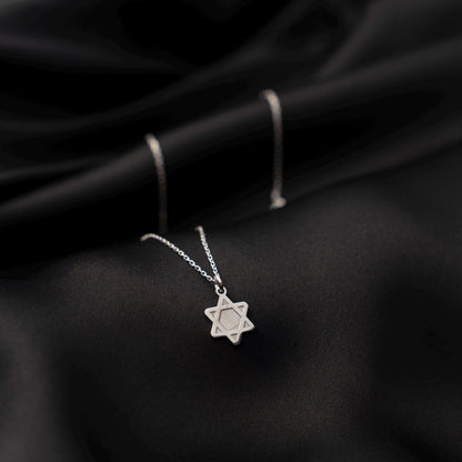 Unique Star of David Necklace for Meaningful Judaica Gift - Handcrafted Sterling Silver Pendant