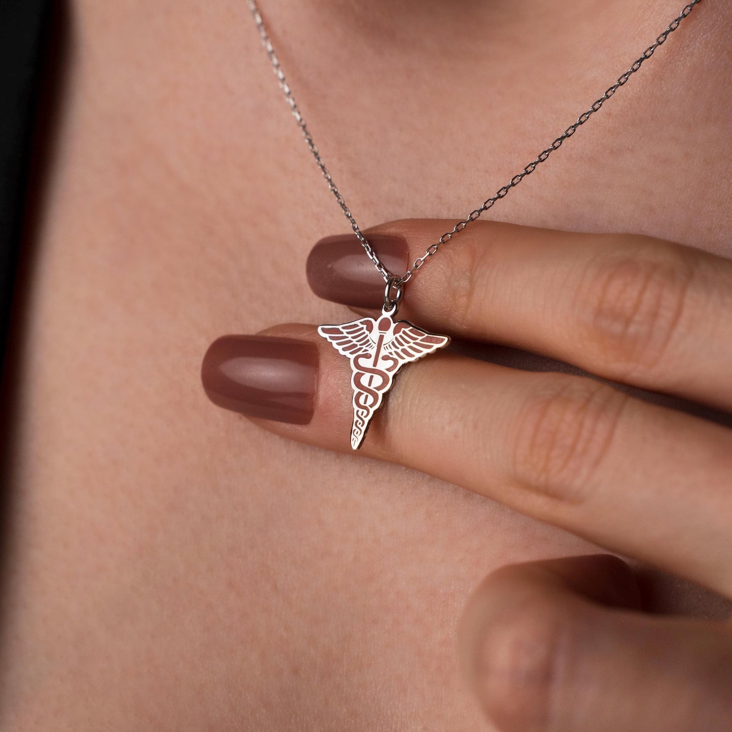 Caduceus Pendant Necklace for Healthcare Heroes - Gift for Doctors and Nurses