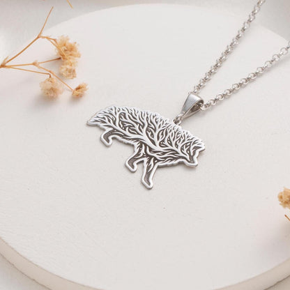 Silver Hedgehog Necklace – Nature Inspired Gift for Her