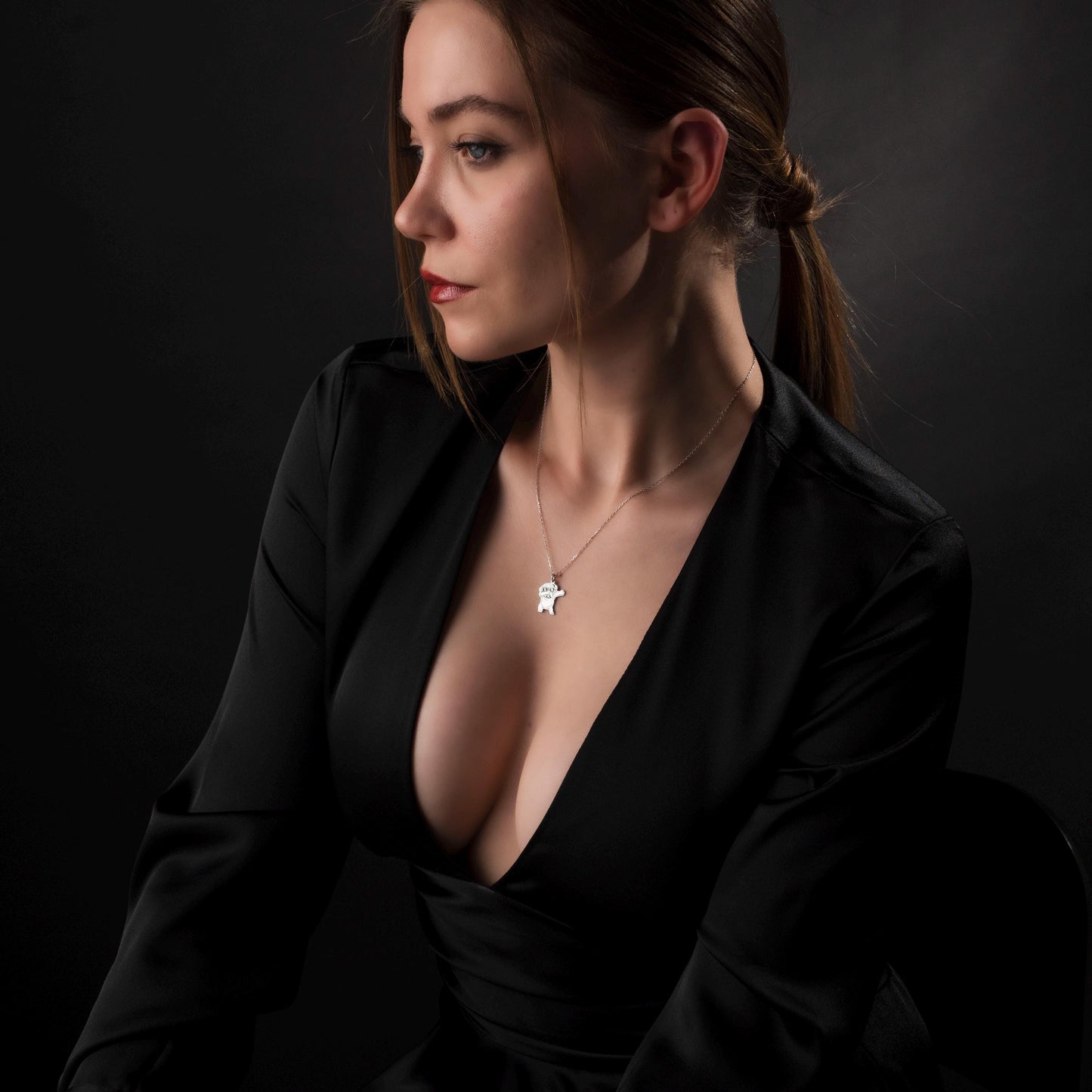 Whimsical Pooch Pendant: Sterling Silver Necklace for Dog Lovers