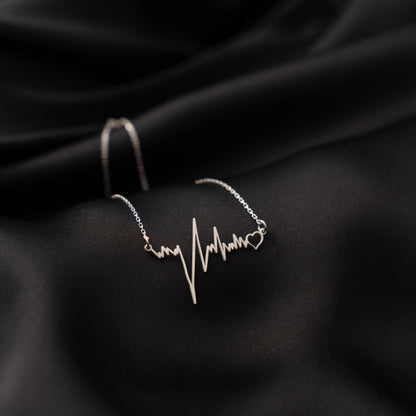 Sterling Silver Heartbeat Necklace - Thoughtful Gift for Nurses