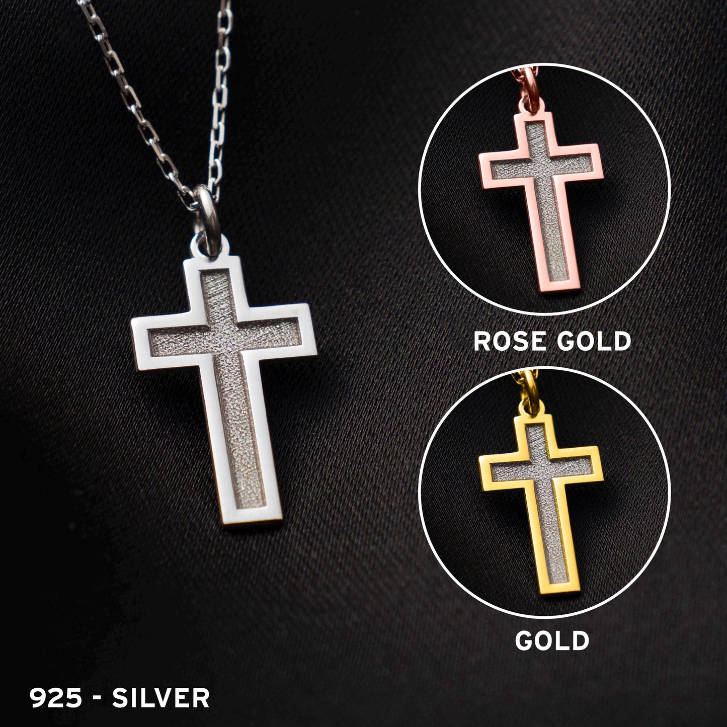 Elegant Christian Cross Pendant for Him and Her - Handcrafted Jewelry