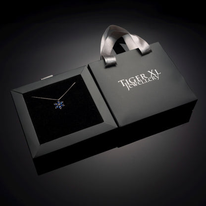 Custom Birthstone Snowflake Necklace - Personalized Winter Charm for Her