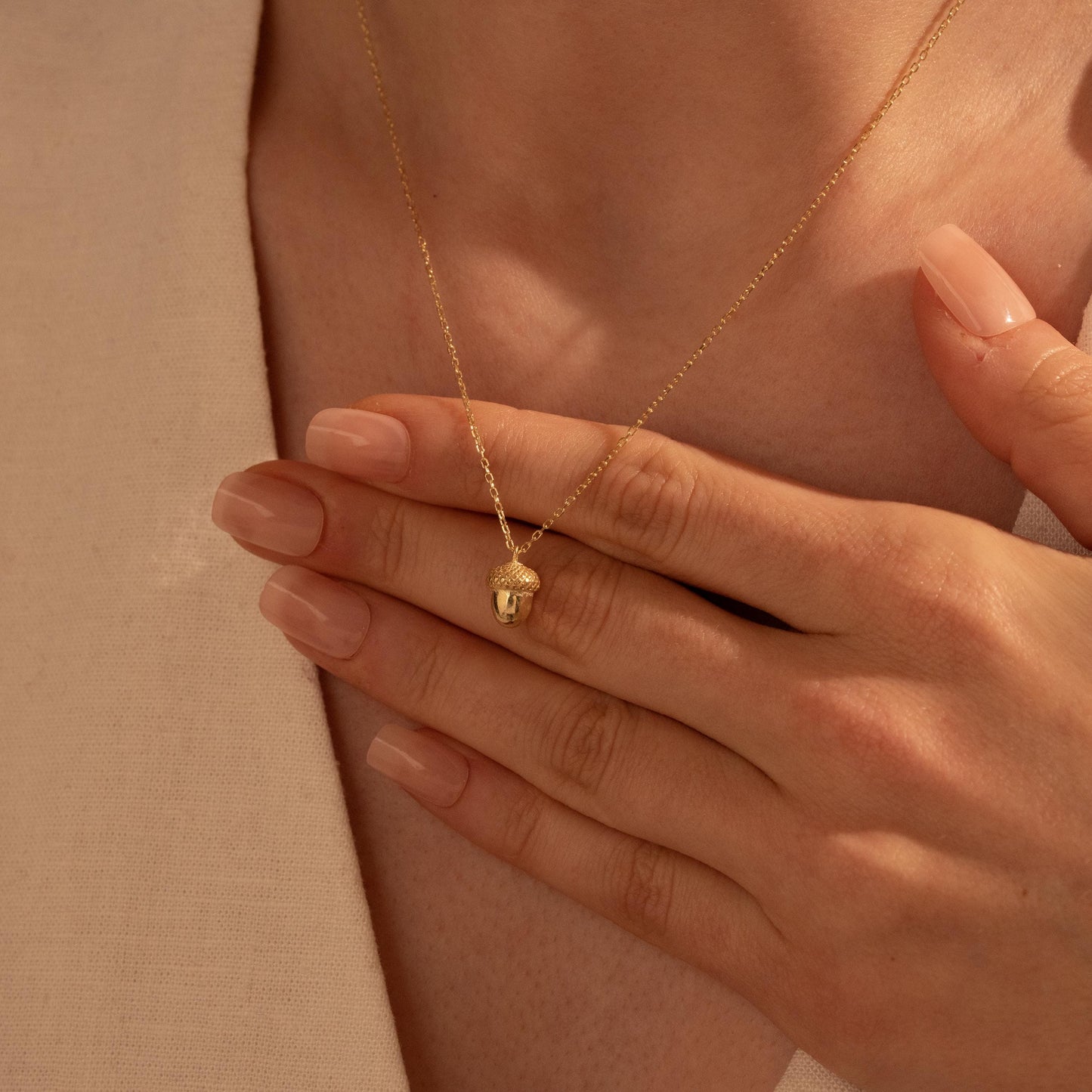 Acorn Necklace – Nature Inspired Charm Gift for Her