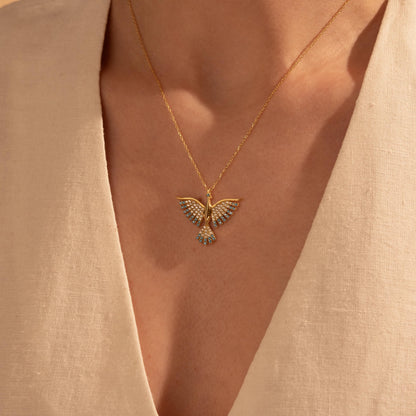 Phoenix Necklace - Elegant Gold Plated Pendant for Her