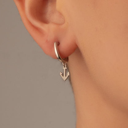 Nautical Vibes: Anchor Hoop Earrings Perfect for Ocean Enthusiasts
