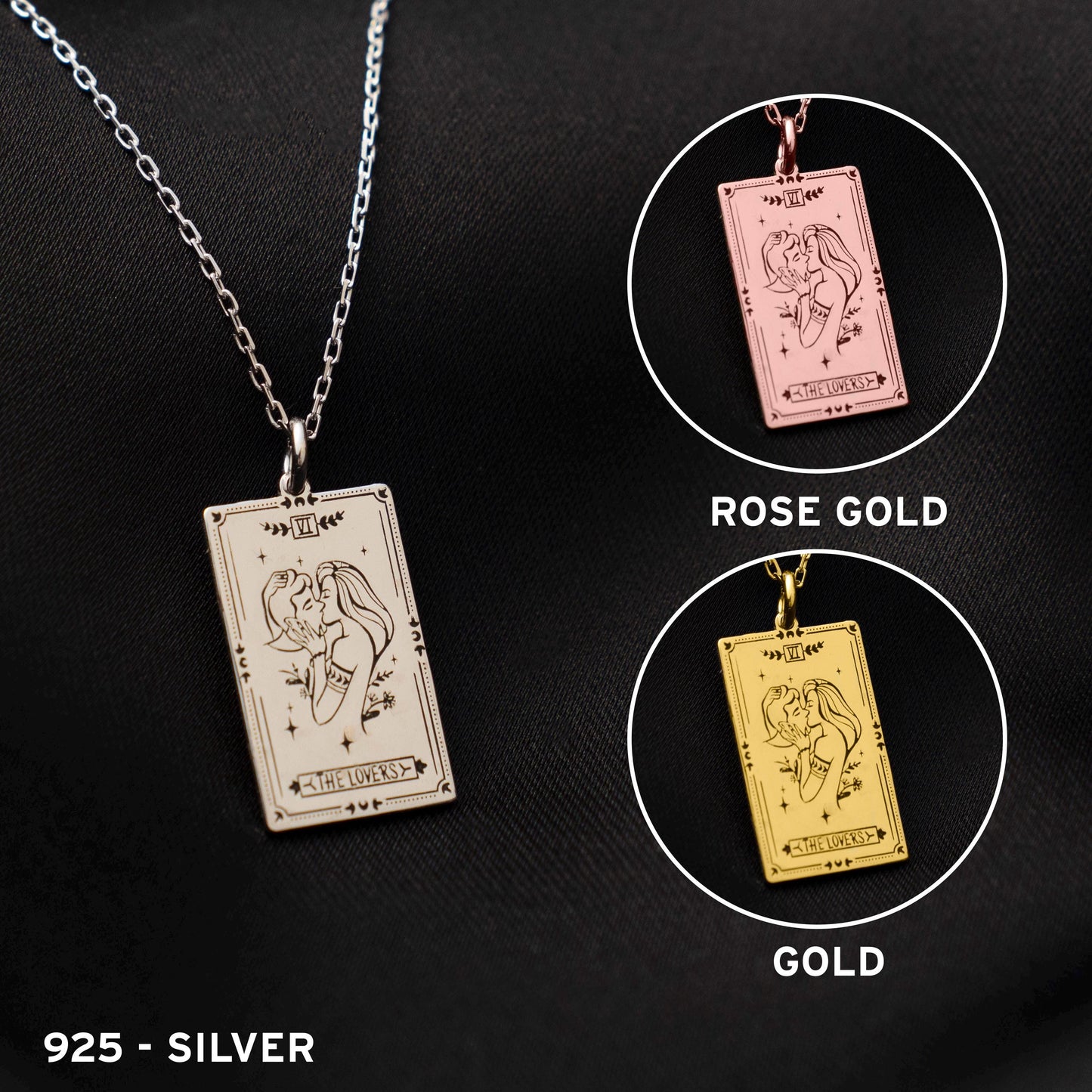 Mystical Tarot Card Necklace for Seekers of Fortune, Astrology Lovers, and Spiritual Souls