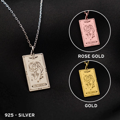 Mystical Tarot Card Necklace for Seekers of Fortune, Astrology Lovers, and Spiritual Souls