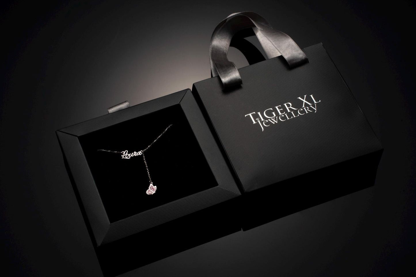 Enamel Butterfly Personalized Necklace - Elegant 925 Silver Jewelry for Her