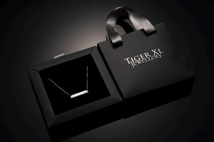 Personalized Bar Necklace, Engraved Nameplate Jewelry, Custom Sterling Silver Pendant, Minimalist Gift for Her