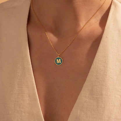 Custom Initial Necklace – Personalized Letter Pendant for Her, 18K Gold Plated