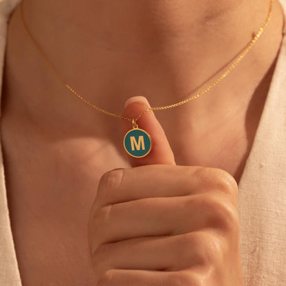 Custom Initial Necklace – Personalized Letter Pendant for Her, 18K Gold Plated