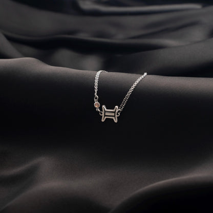 Celestial Charm: Zodiac Birthstone Bracelet in Sterling Silver and 18K Gold Plating