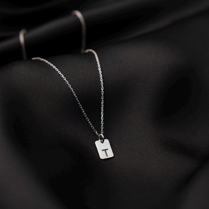 Chic Initial Necklace - Personalize Your Style with Sterling Silver Pendant