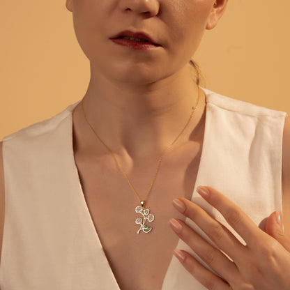 Flower Necklace – Dainty Floral Pendant Gift for Women