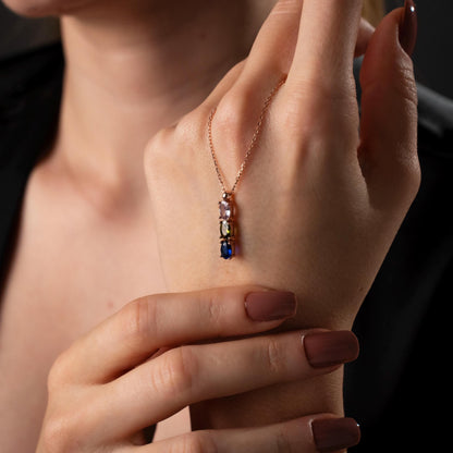 Handmade Gemstone Pendant: Meaningful Family Name Jewelry