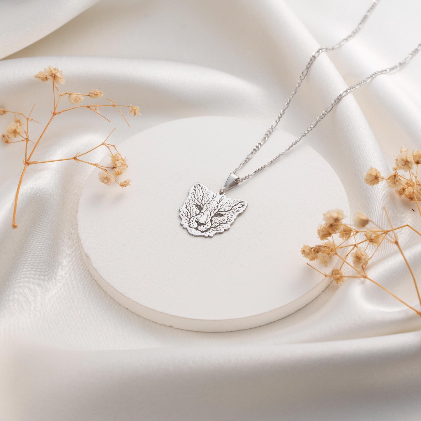 Tiger Pendant Necklace – 925 Silver Symbol of Power and Courage