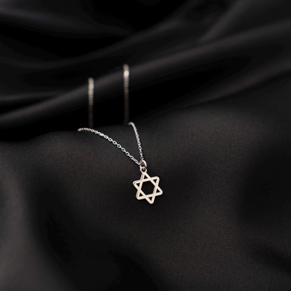 Star Necklace for Her – Jewish Pendant, Faith Jewelry, Gift for Women, Minimal Silver Charm