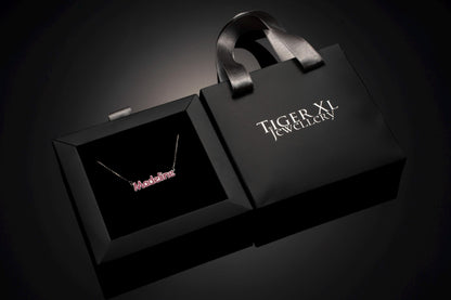 Enamel Name Necklace for Girls: Customized Silver Jewelry, Cute Personalized Gift