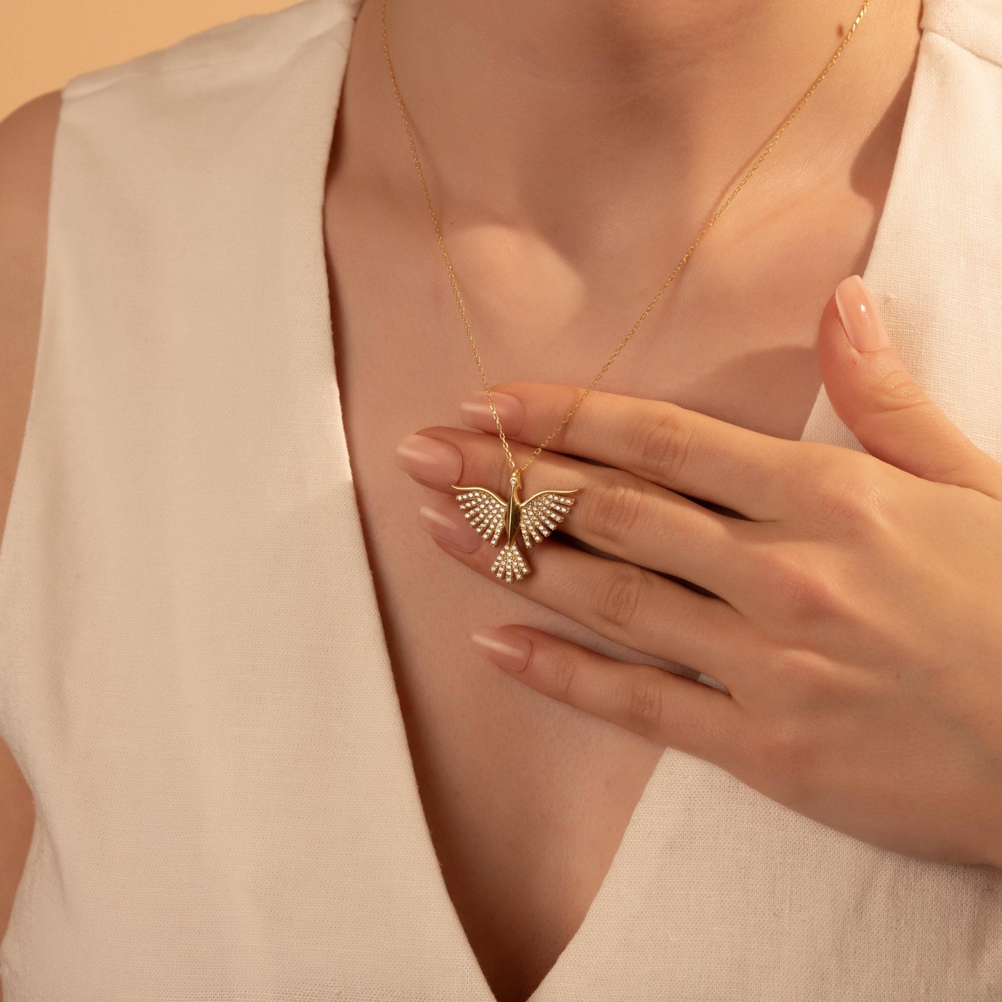 Phoenix Necklace - Elegant Gold Plated Pendant for Her